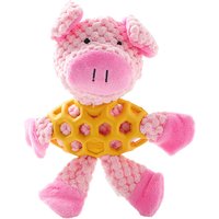 Blinkit hondenknuffel met pieper, dik corduroy & natuurlijk rubber, tandverzorgend kauwspeeltje, voor alle hondenrassen
