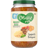 OLVARIT Maaltijd 8maanden+ Spaghetti Bolognese 200gr