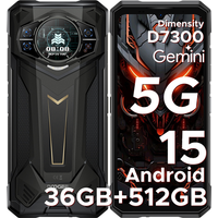 DOOGEE S200 Plus Robuuste Smartphone 5G, Dimensity 7300, (16 GB + 20 GB) + 512 GB Met 1,32" Dynamisch Achterscherm Android 15 Robuuste Telefoon, 10100 mAh, 100 MP + 20 MP Nachtzichtcamera, 6,72", 120 Hz, NFC, Gemini AI Dual SIM