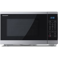 SHARP Digital Microwave with Grill - 25L, Silver, 900W with 1000W Grill, 11 Power Levels, ECO Mode, Defrost Functions, YC-MG252AU-S