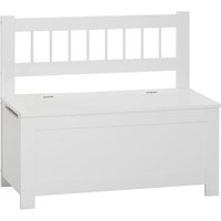 Atmosphera houten opbergbank - wit, 74 x 34 x 64 cm