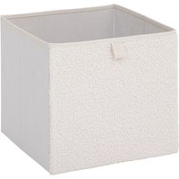 5five opbergmand van boucléstof - 31 x 31 cm, wit