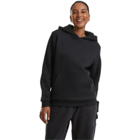 Urban Classics dames pluizige capuchontrui van sweatstof en fleece - capuchontruien zwart XL