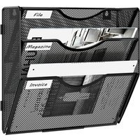 Senhoglb 3 Tier A4 Mesh Assembled Wall Pocket File Holder,Black, New Year Sale , Top gift picks