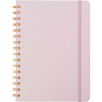 Jubiluu A5 Hardcover Spiral Lined Notebook - 96 Sheets (100g offset paper), with Elastic Band - Classic Cream Ruled Journal for Writing, School, Office, and Gifts-Lavender Purple