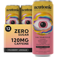 Neutonic Energy Drink Strawberry Lemonade Flavour Focus Support Multipack - 12 x 330ml