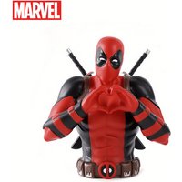 Marvel Deadpool Spaarpot Officieel Gelicentieerd 3D PVC Waterdicht en Breukvast Beeldje Geldpot Muntendoos Woondecoratie Verzamelobject Bureau Organizer Spaarpot Hart Cadeau