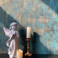 Murgall Non-Adhesive Industrial Style Wallpaper Blue 44x1200cm 1 Roll