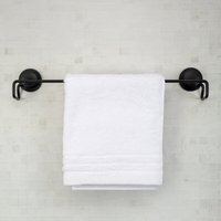 Croydex Stick 'n' Lock Towel Rail - Black