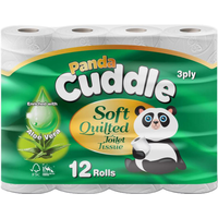 Panda Cuddle Toilet Tissue, Aloe Vera, 3-Ply, 60 Rolls