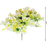 Wei's Moment 6 Bundles of Artificial Balcony Plants and Indoors, Plastic Flowers Decoration, Faux Plastic, UV-Resistant Flowers for Graves and Garden White, New Year Sale , Top gift picks