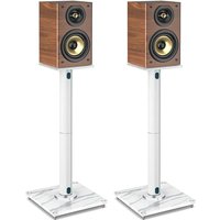 Universal Floor Speaker Stands 28 Inch for Surround Sound - Holds Satellite & Small Bookshelf Speakers up to 10kgs - Cable Management - Easy Assembly - Set of 2