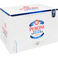 PERONI Nastro Azzurro Beer Lager Bottles 18x330ml