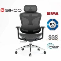 【Code sh020】SIHOO Doro C300 Ergonomic Office Chair with Ultra Soft 3D Armrests, Dynamic Lumbar Support for Home Office, Adjustable Backrest Desk Chair (Black)