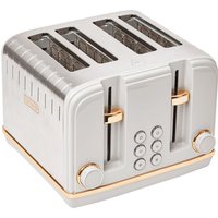 Haden Salcombe 4 Slice Toaster, Grey & Copper - 210685