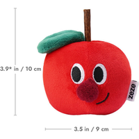 ZEZE Apple Catnip Cat Toy, 9x10cm Red Crystal Plush with Silvervine, Interactive Chew