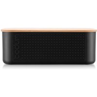 Bodum BISTRO Bread Box Small - Black with Bamboo Lid