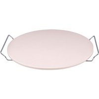 Alpina Pizzasteen - Pizzasteen voor BBQ en Oven - Steen voor Krokante Bodem - Hittebestendige Ovensteen - 33 cm, Crème