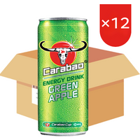 Carabao Energy Drink Groene Appel - 330 ml * 12 (Doos)