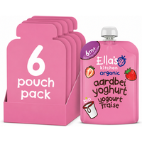 Ella's Kitchen 6+M Griekse Stijl Aardbeienyoghurt 90 g x 6