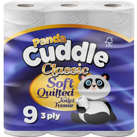 Panda Cuddle Toilet Tissue, Classic, 3-Ply, 45 Rolls