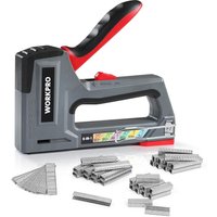 WORKPRO 6 in 1 Multifunctional Wall Stapler with 4000 Staples Manual Stapler for Fixing Hardware Furniture Decoration Door Window Cabinet