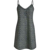 IZURIA round-neck olive green leopard-print suspender dress XL