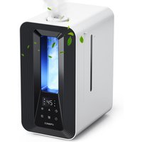 CONOPU 5 liter ultrasone luchtbevochtiger voor de slaapkamer, slimme automatische vochtigheidsregeling, dubbele 360°-sproeiers, stille slaapmodus, aromadiffuser, LED-verlichting, 24-uurs timer