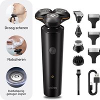 ENCHEN X8S-C Multifunctioneel elektrisch scheerapparaat met 4 verwisselbare opzetstukken, draagbare baardtrimmer voor mannen, 1 stuk