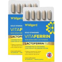 Wellgard Immune Support Capsules with Lactoferrin, Zinc & Vitamin C - 30 Capsules (2 Packs)