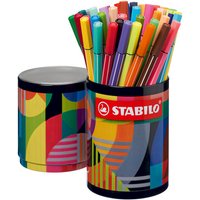 STABILO Pen 68 - Premium Fibre-Tip Pen - ARTY - Tin of 45 - Assorted Colours