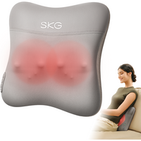 SKG VS500 Massage Pillow Lower Back Pain Relief 20 Rotating Nodes, Rapid Dual Heating For Office and Home Use Gift for lover