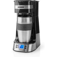 Butler Single-Serve Koffiezetapparaat | 0,4 l | 750 W | Timerfunctie | Geïsoleerde reisbeker | Automatische uitschakeling | LCD-scherm | Zwart