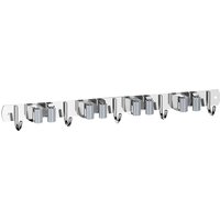 JORDAN&JUDY 4-Clip & 5-Hook Stainless Steel Broom Holder, Multi-Purpose Storage