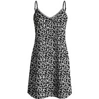 IZURIA round-neck white leopard-print suspender dress XL