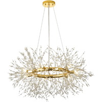Homary Mid Century Modern 12-Light Crystal Firework Sputnik Chandelier Pendant Ceiling Light