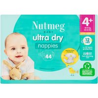 Nutmeg Baby Ultra Dry Size 4+ 44 Pack