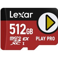 Lexar PLAY PRO MicroSDXC Express Card 512GB, up to 900MB/s Read, 600MB/s Write, Gaming-Optimized, A2, 4K, High-Speed Micro SD Memory Card for Handheld Consoles, Switch, Portable Gaming Device