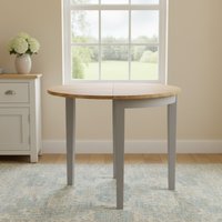 Dining & Console Table Altona Round/Half Moon Extendable Grey/Oak D:90cm