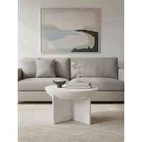 Fifty Five South Coffee Table Walsa Cross Base Solid Mango Wood Whitewash