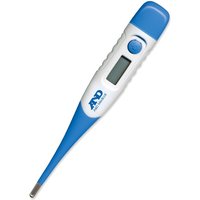 A&D Medical Digital Flex Tip Thermometer – Flexible, Fast and Accurate Reading – White/Blue, UT-113