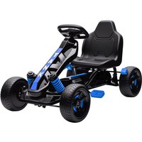 370-395V00BU AIYAPLAY Pedal Go Kart, Ride on Racer with Freewheel System, Brake, Non-Slip EVA Wheels, Metal Frame, Go Kart for Kids Ages 3-6 Years, Blue