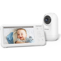 Momcozy BM01 1080P HD Video Baby Monitor with Camera & Wall Mount, Infrared Night Vision, 5000mAh Battery, Two-Way Talk, Temperature Sensor, Built-in Soothing Lullabies, 960ft Range, Single Pack
