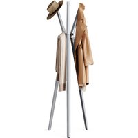 KAPANOU Freestanding Coat Rack with 6 Hooks, Entryway Hall Tree Metal Coat rack for Hat, Purse, Jacket, Umbrella and Accessories, Heavy Duty Aluminum Coat Rack for Bedroom, Office, Grey, New Year Sale , Top gift picks