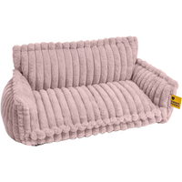 FunnyFuzzy Large Washable Fluffy Orthopedic Soft Dog Sofa Bed Size M Pink