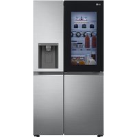 LG GSXV80PZLE 635L InstaView™ American Style Fridge Freezer Plumbed Ice & Water Dispenser - Shiny Steel - E Rated