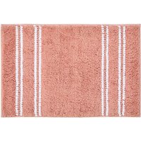 Maison by Premier Bath Mat Soak Microfibre Tufted Stripe Dusty Pink 40x60cm