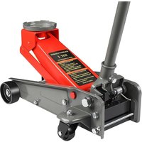 6600 Lbs Trolley Car Jack,Heavy Duty Low Profile Jack Lift Range: 13.5cm-46cm,Heavy Duty Floor Jack with Gear Quick Lift Pump for Utility Vehicles,Red