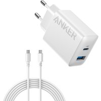 Anker 20W USB-C voedingsadapter, voor snel opladen, compatibel met iPhone 17/17 Plus/17 Pro/17 Pro Max en iPad, met USB-C kabel 150 cm