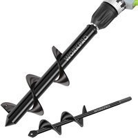 WORKPRO tuinboor, grondboor, tuinspiraalboor, accu-handboor, plantboorgereedschap (8 x 30 cm en 4 x 22 cm), 2-delige set